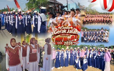 MTsN 2 Probolinggo Turunkan Tiga Regu Putra dan Tiga Regu Putri dalam Lomba Gerak Jalan PHBN HUT Ke-81 RI