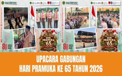 MTsN 2 dan MAN 2 Probolinggo Gelar Upacara Gabungan Hari Pramuka ke-65, Edisi Perdana Penuh Makna dan Semangat Persaudaraan