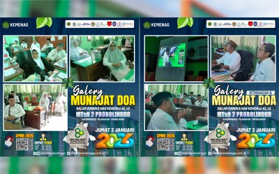 Khidmat dan Penuh Doa, MTsN 2 Probolinggo Ikuti Doa Khotmil Qur’an, Istighasah, dan Munajat HAB ke-80 Kemenag melalui Zoom Meeting