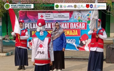 43 Anggota Baru Resmi Bergabung, PMR MTsN 2 Probolinggo Bentuk Relawan Muda Berjiwa Kemanusiaan