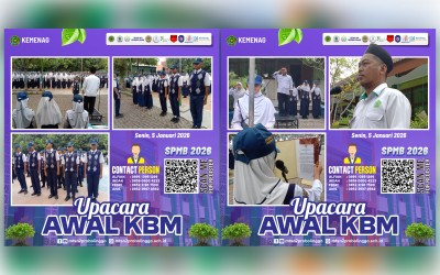 Upacara Awal KBM Semester Genap, MTsN 2 Probolinggo Teguhkan Semangat Disiplin dan Prestasi