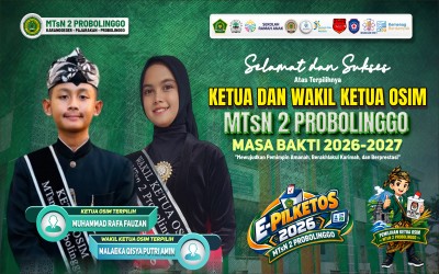 RAFA–MALAEKA MENANG! E-PILKETOS MTsN 2 PROBOLINGGO LAHIRKAN PEMIMPIN OSIM 2026–2027