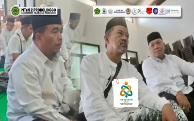 HARI SANTRI 2026: MTsN 2 PROBOLINGGO HADIR DALAM KHOTMIL QUR’AN, SHOLAWAT NARIYAH, DAN TASYAKURAN KANKEMENAG