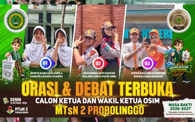 ORASI DAN DEBAT KANDIDAT PERIODE 2026–2027 MENJADI RUANG PEMBELAJARAN DEMOKRASI, KEPEMIMPINAN, DAN TANGGUNG JAWAB BAGI PESERTA DIDIK.